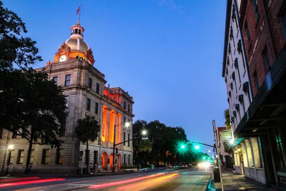 a view of a city street